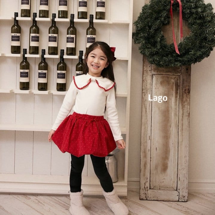 Lago - Korean Children Fashion - #kidzfashiontrend - Dot Ballon Skirt Leggings - 2