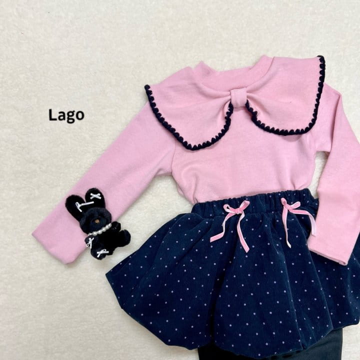 Lago - Korean Children Fashion - #kidzfashiontrend - Mello Ribbon Tee - 10