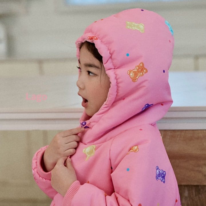 Lago - Korean Children Fashion - #kidsstore - Jelly Bear Ski Wear Top Bottom Set - 4