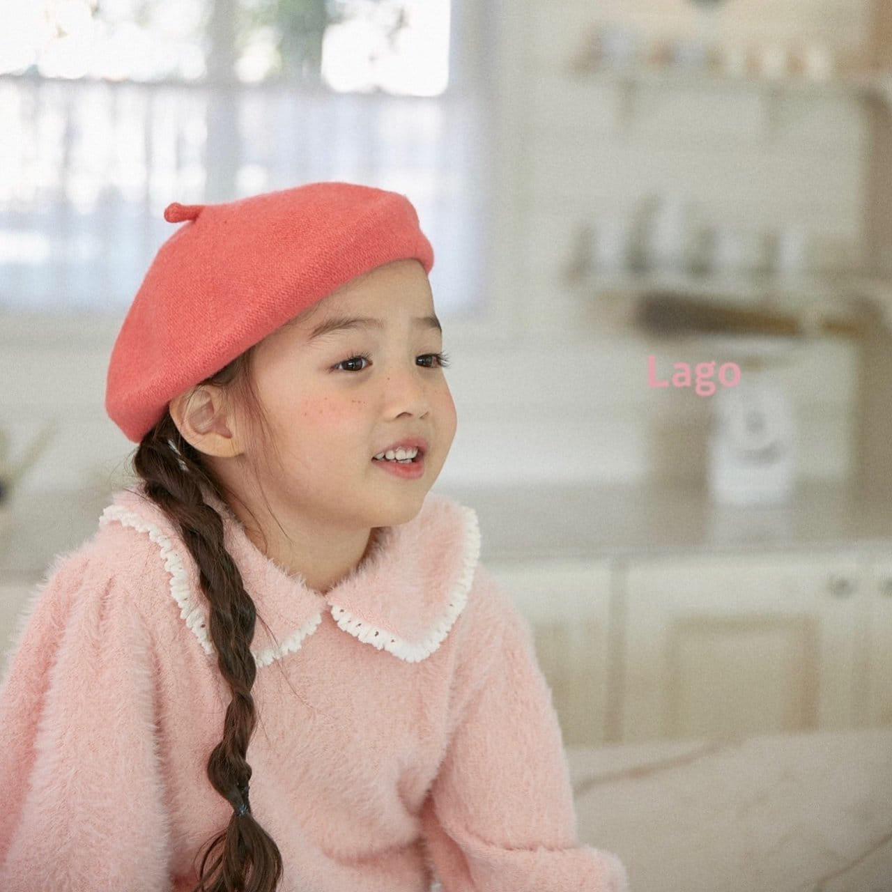 Lago - Korean Children Fashion - #kidzfashiontrend - Mink Collar Puff Tee - 8