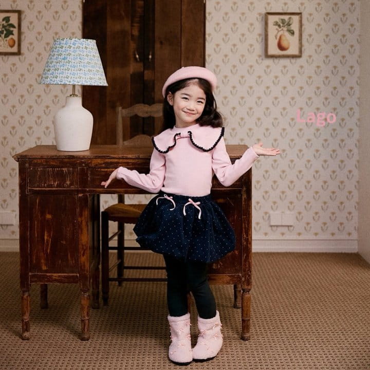 Lago - Korean Children Fashion - #magicofchildhood - Dot Ballon Skirt Leggings - 5