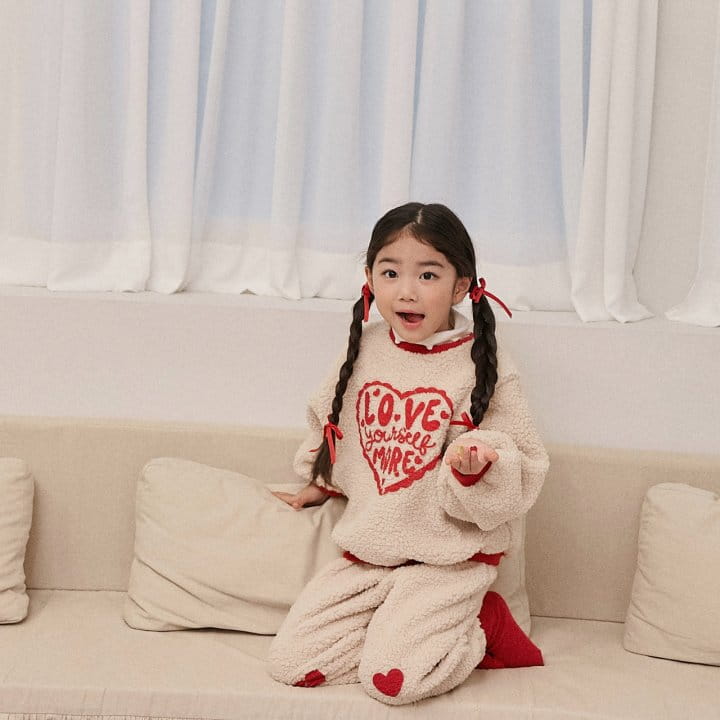 Lago - Korean Children Fashion - #magicofchildhood - Love  Cozy Jogger Pants - 2