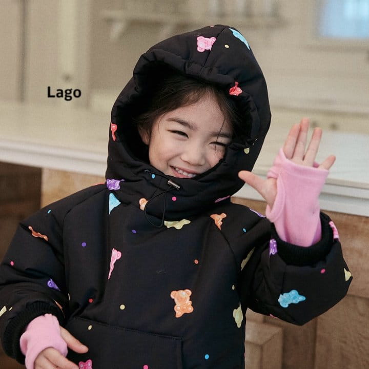 Lago - Korean Children Fashion - #magicofchildhood - Jelly Bear Ski Wear Top Bottom Set - 7