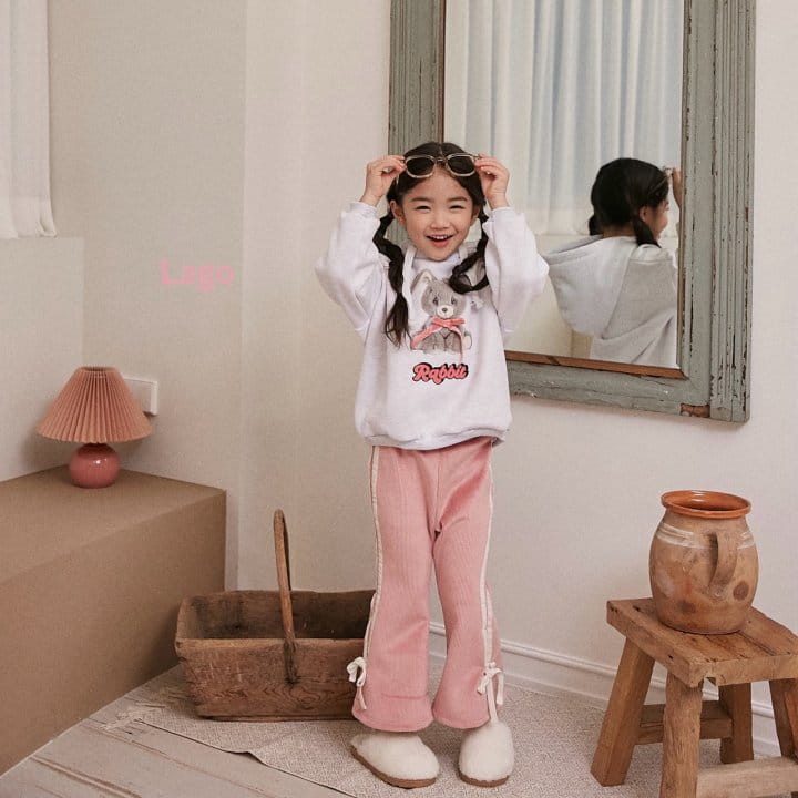 Lago - Korean Children Fashion - #prettylittlegirls - Line Fleece Boots Cut Pants - 6