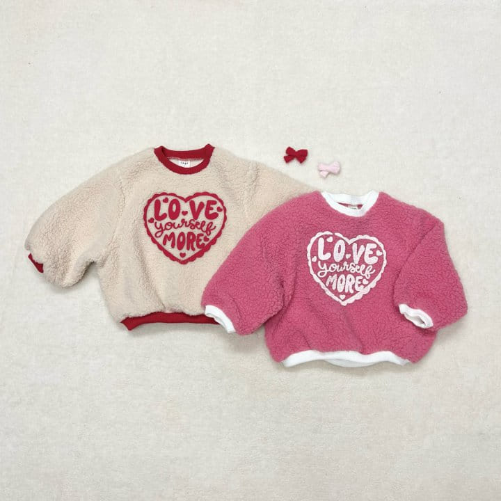 Lago - Korean Children Fashion - #prettylittlegirls - Love  Cozy Sweatshirt - 5