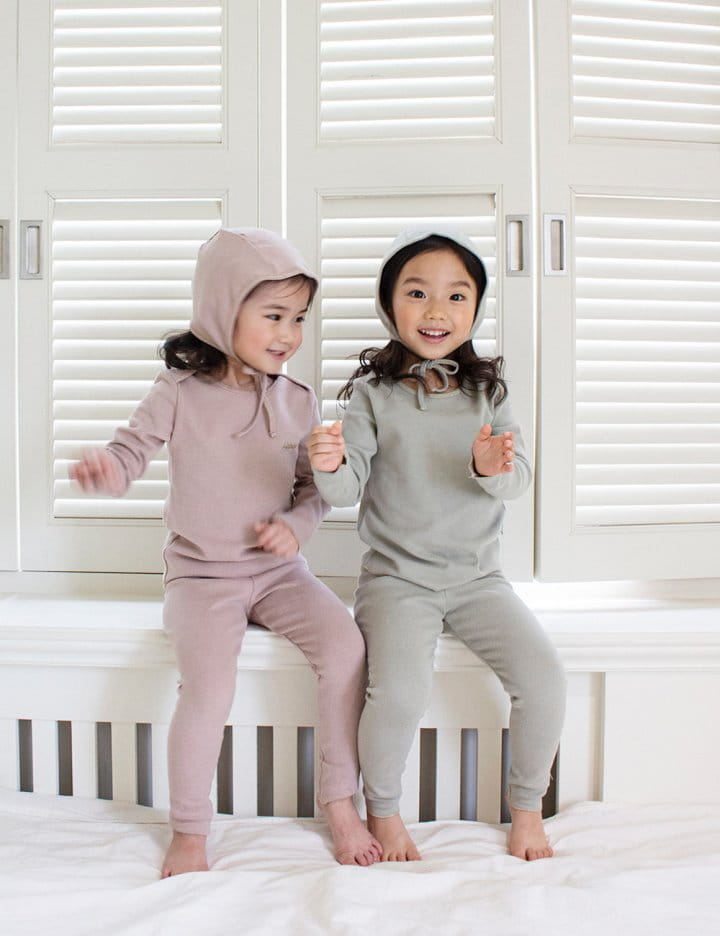Le Bev - Korean Children Fashion - #Kfashion4kids - Gold Stitch Twin Set - 2