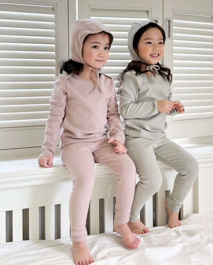 Le Bev - Korean Children Fashion - #minifashionista - Gold Stitch Twin Set - 5