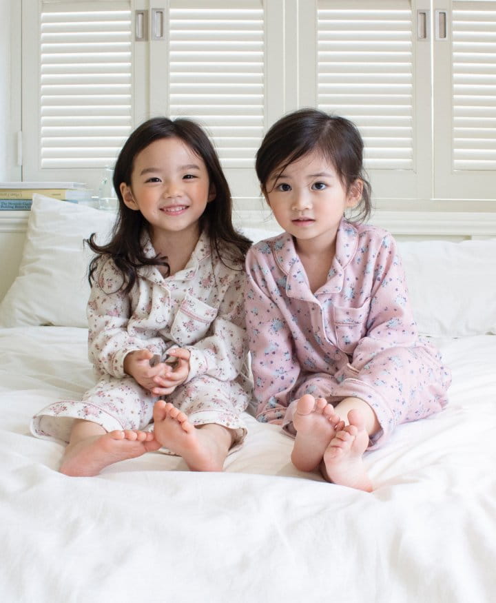 Le Bev - Korean Children Fashion - #minifashionista -  Flower Pajama Set - 4