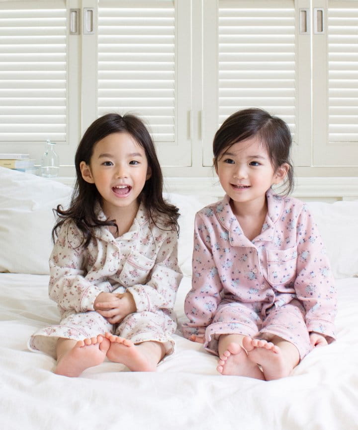Le Bev - Korean Children Fashion - #stylishchildhood -  Flower Pajama Set - 7