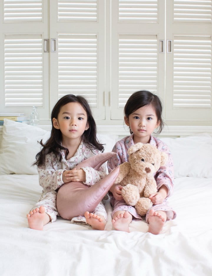 Le Bev - Korean Children Fashion - #todddlerfashion -  Flower Pajama Set - 5
