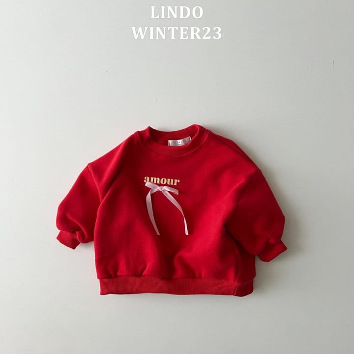 Lindo - Korean Children Fashion - #kidzfashiontrend - Amor Ribbon Sweatshirt - 2