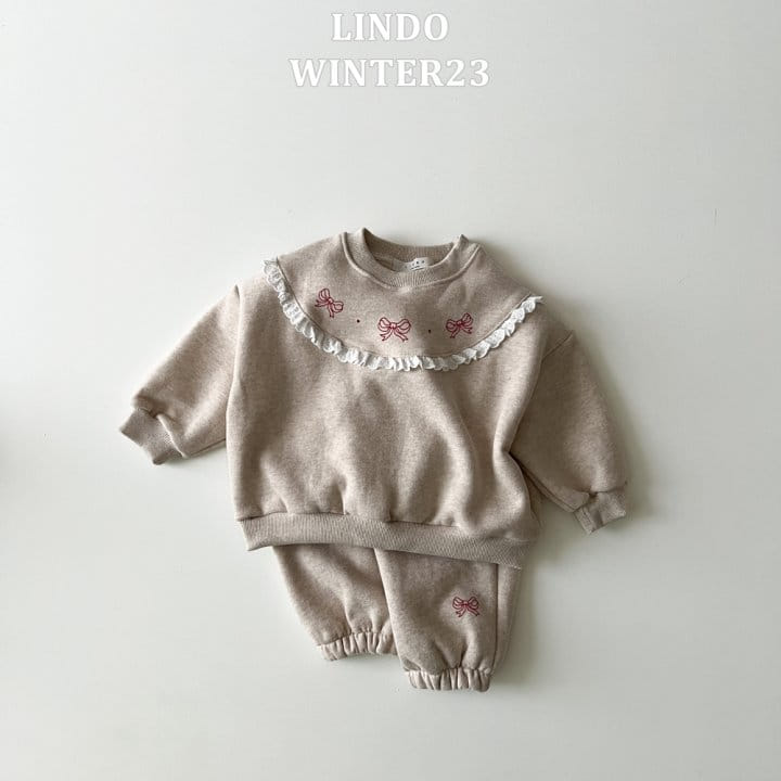 Lindo - Korean Children Fashion - #minifashionista - Mini Ribbon Top Bottom Set - 3
