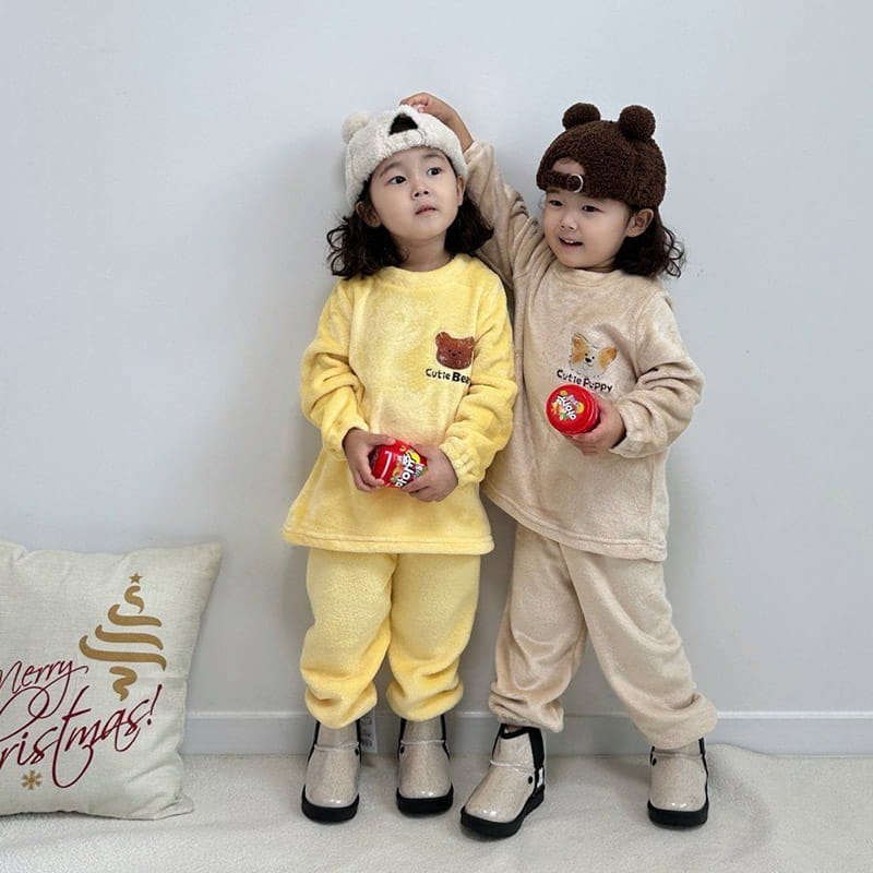 Little Rabbit - Korean Children Fashion - #designkidswear - Cute Sleep Wear Top Bottom Set