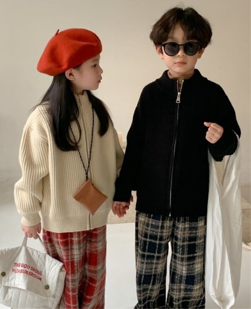 Little Rabbit - Korean Children Fashion - #discoveringself - Fondue Knit Zip-Up