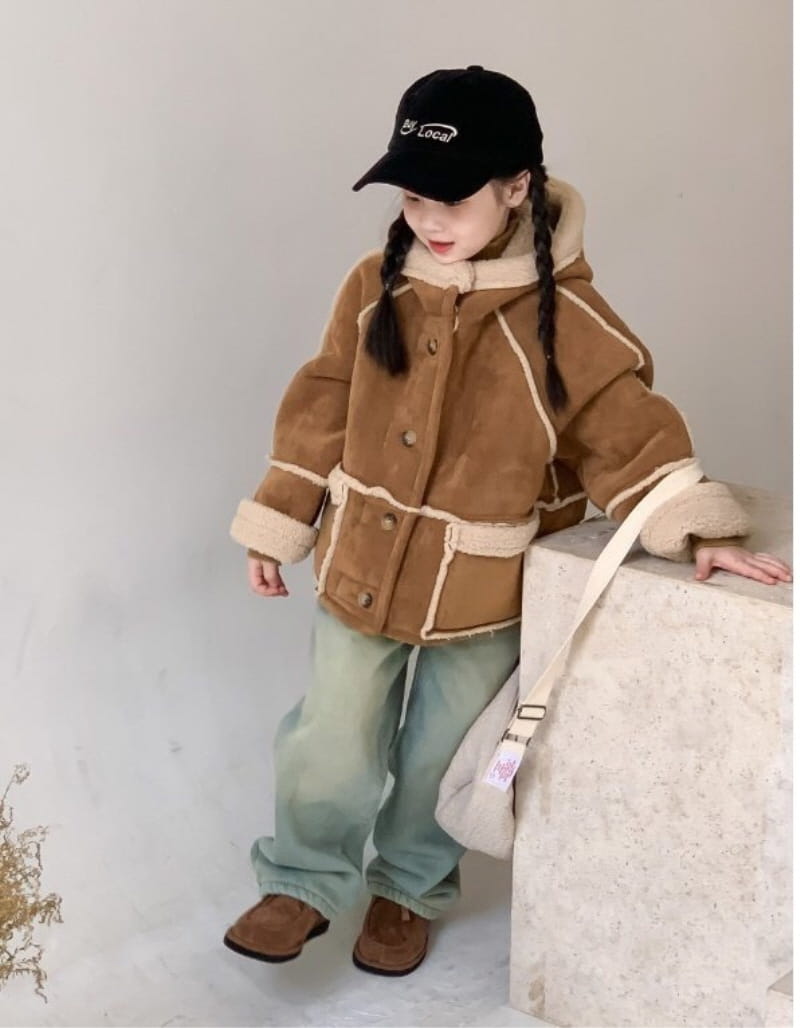 Little Rabbit - Korean Children Fashion - #discoveringself - Carmel Hoody Mustang - 4