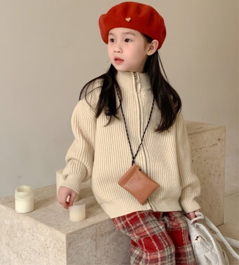 Little Rabbit - Korean Children Fashion - #fashionkids - Fondue Knit Zip-Up - 2
