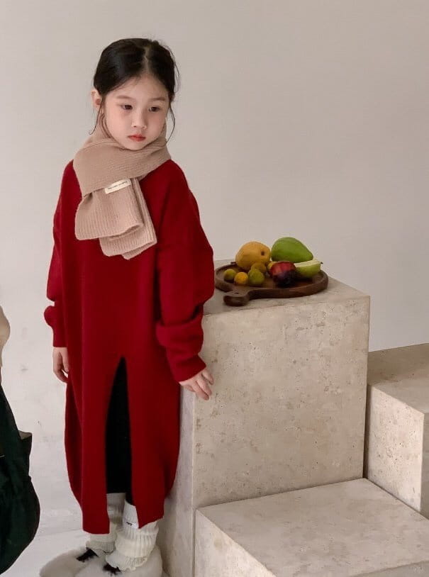 Little Rabbit - Korean Children Fashion - #kidsshorts - Red Knit Tee - 8