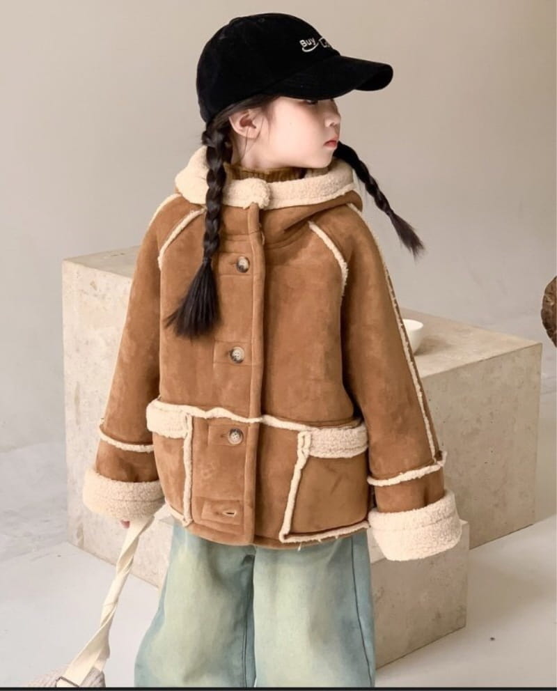 Little Rabbit - Korean Children Fashion - #kidsshorts - Carmel Hoody Mustang - 5