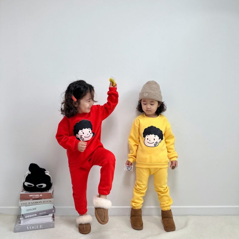 Little Rabbit - Korean Children Fashion - #littlefashionista - Fleece Kiddos Top Bottom Set - 2