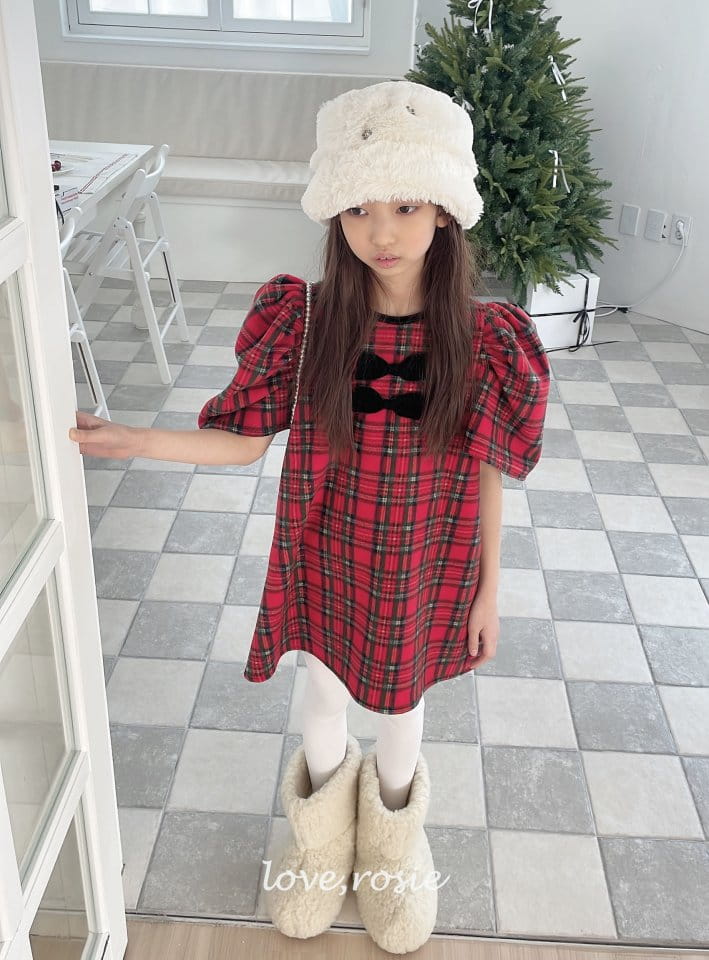 Love Rosie - Korean Children Fashion - #childofig - Vivian Check One-Piece - 8