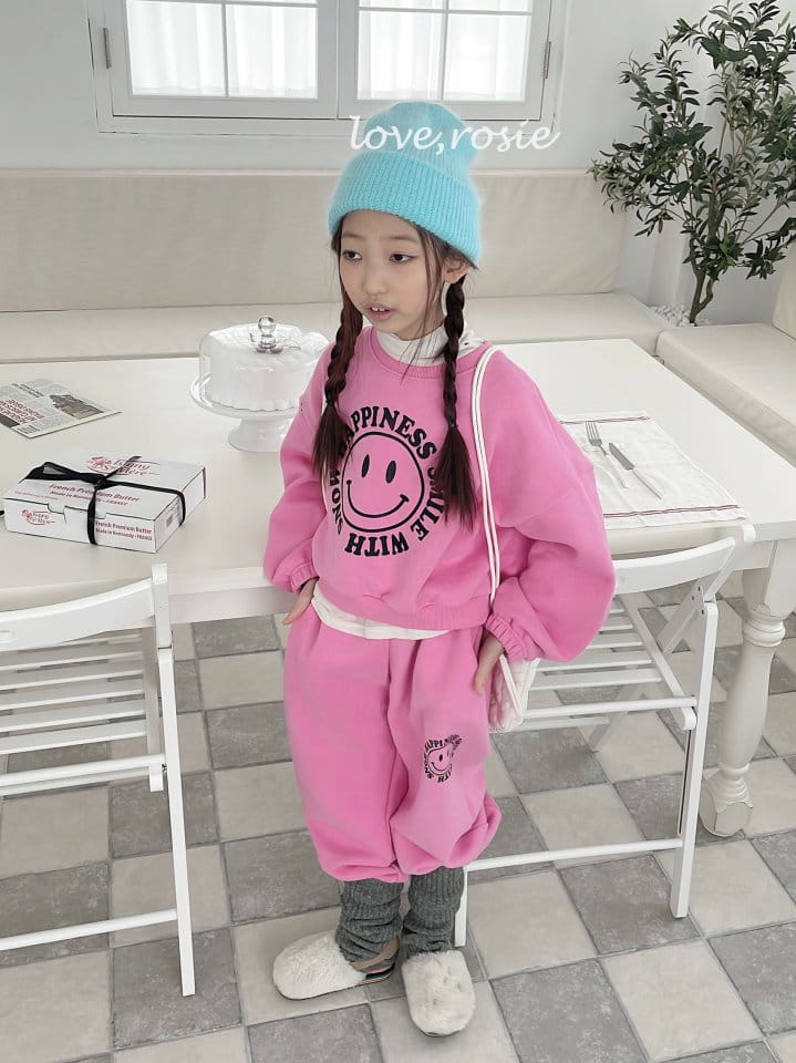 Love Rosie - Korean Children Fashion - #childofig - Smile Fleece Top Bottom Set With Mom - 7