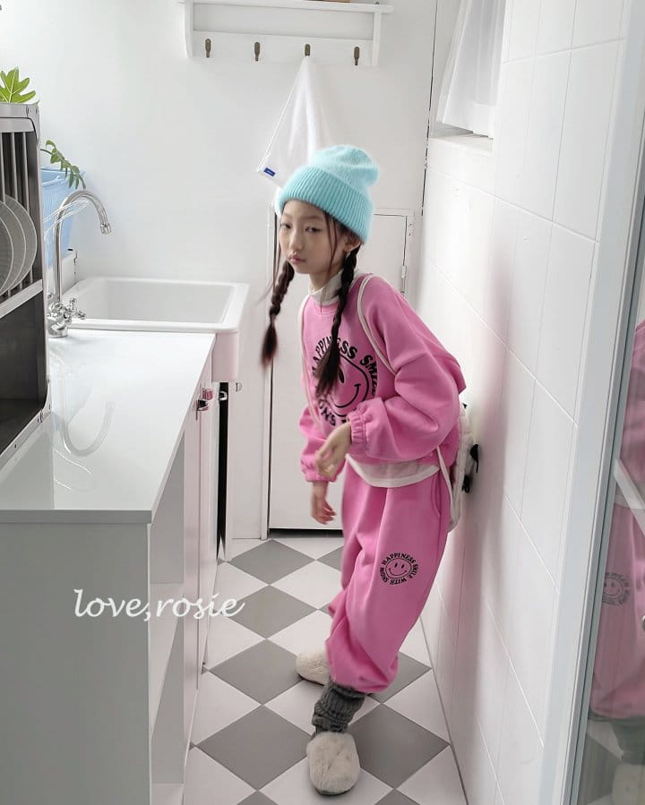 Love Rosie - Korean Children Fashion - #childrensboutique - Smile Fleece Top Bottom Set With Mom - 8
