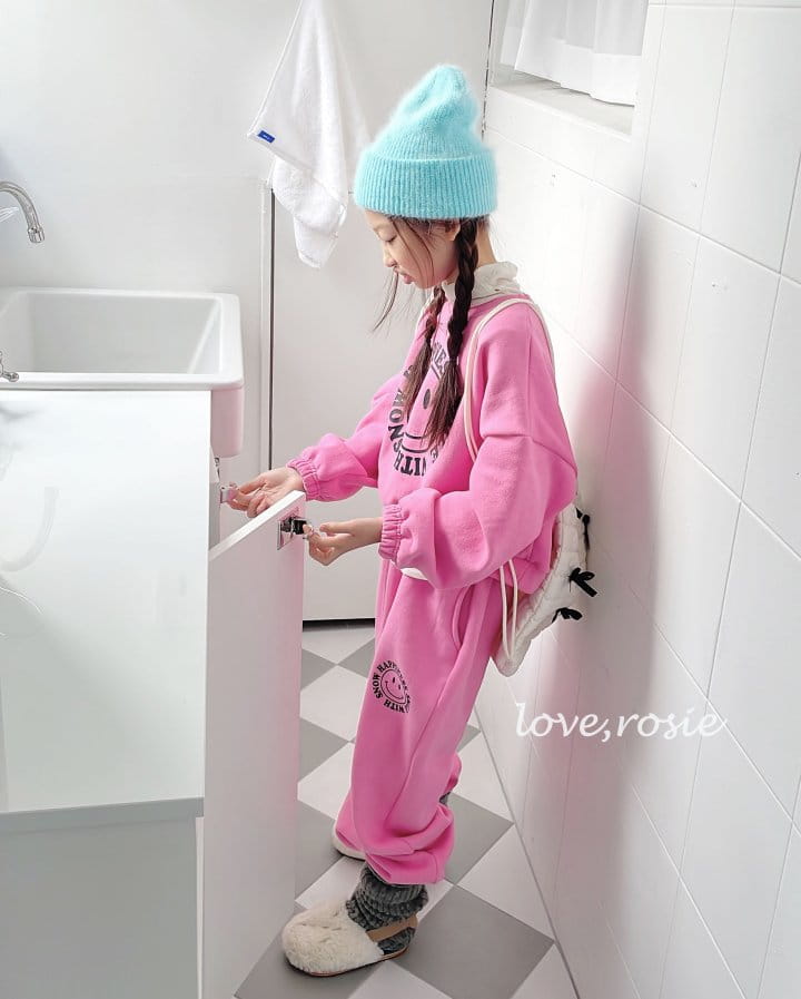 Love Rosie - Korean Children Fashion - #fashionkids - Smile Fleece Top Bottom Set With Mom - 11