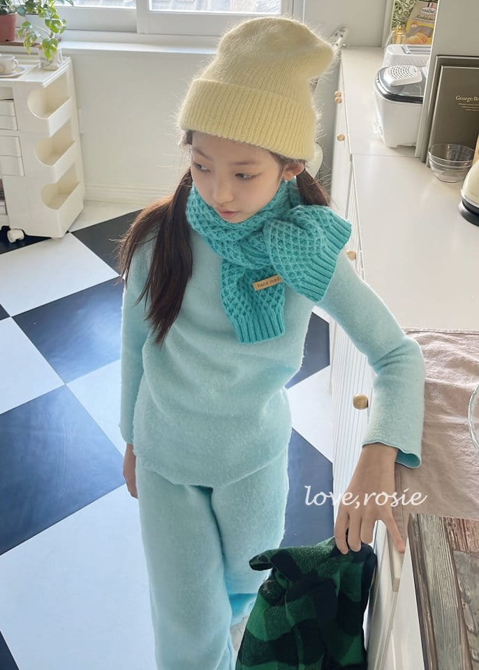 Love Rosie - Korean Children Fashion - #littlefashionista - Cozy Pants Top Bottom Set - 2