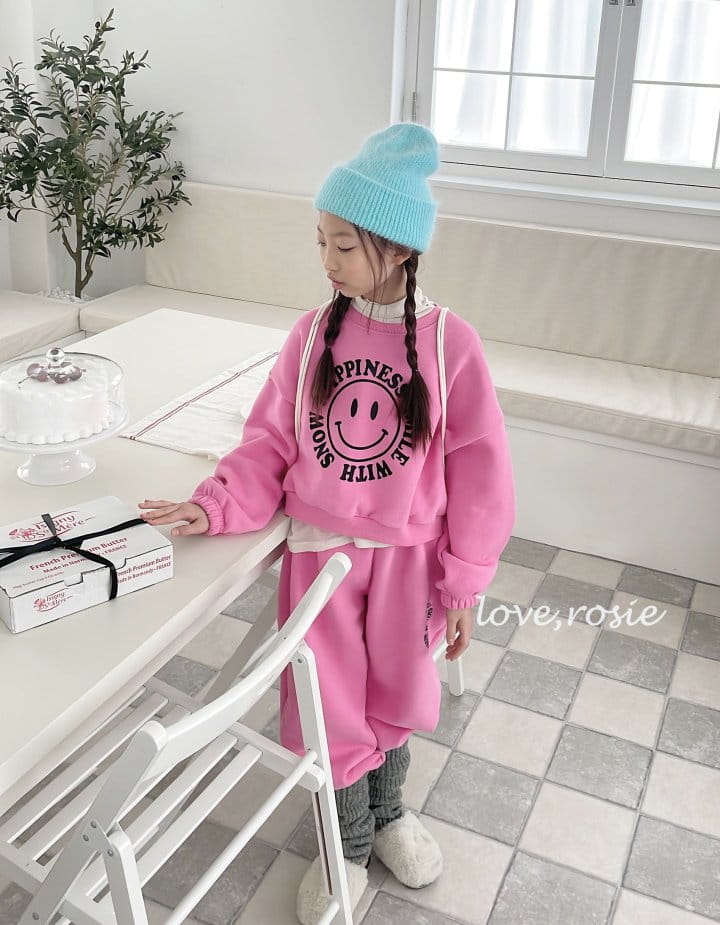 Love Rosie - Korean Children Fashion - #stylishchildhood - Smile Fleece Top Bottom Set With Mom - 6
