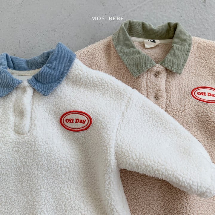 Mos Bebe - Korean Baby Fashion - #babyboutique - Off Collar Body Suit