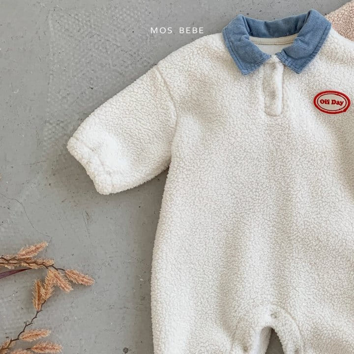 Mos Bebe - Korean Baby Fashion - #babyboutiqueclothing - Off Collar Body Suit - 3