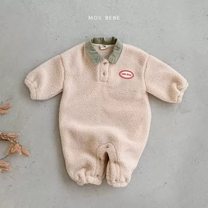 Mos Bebe - Korean Baby Fashion - #babyboutiqueclothing - Off Collar Body Suit - 4