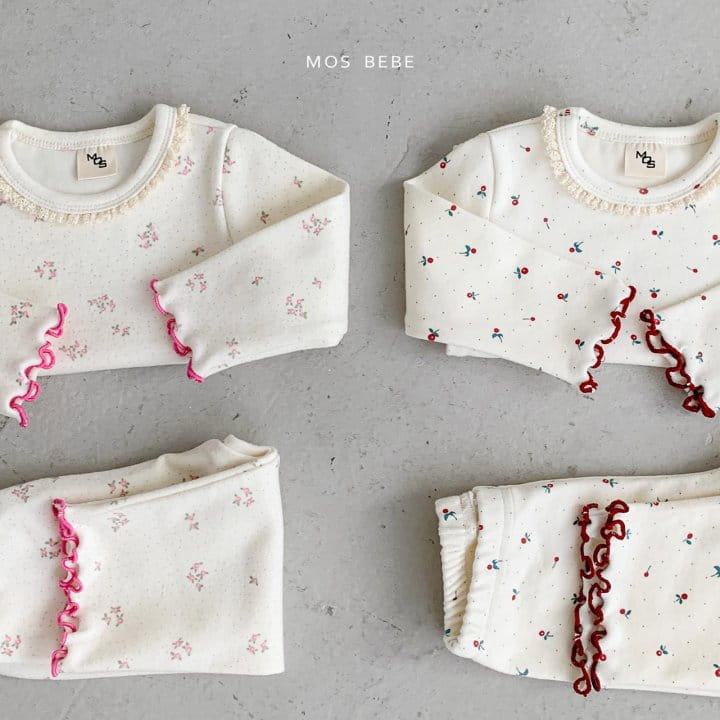 Mos Bebe - Korean Baby Fashion - #babyclothing - Merry Lace Top Bottom Set
