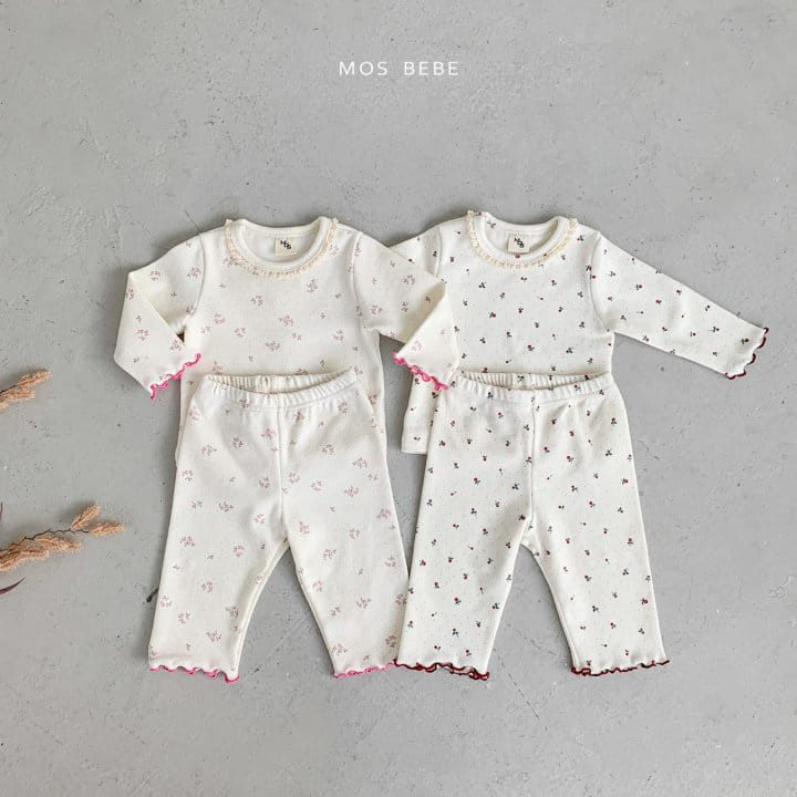 Mos Bebe - Korean Baby Fashion - #babyfashion - Merry Lace Top Bottom Set - 2
