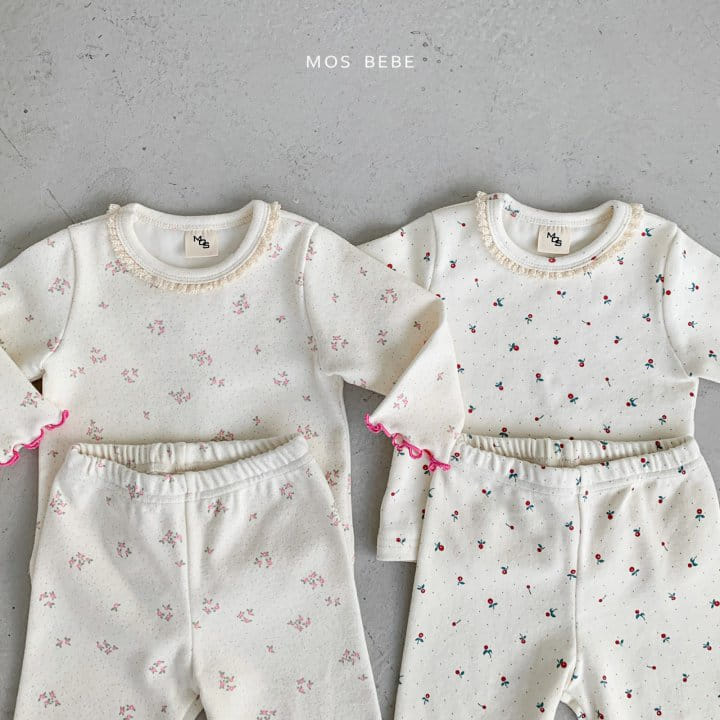Mos Bebe - Korean Baby Fashion - #babyfever - Merry Lace Top Bottom Set - 3