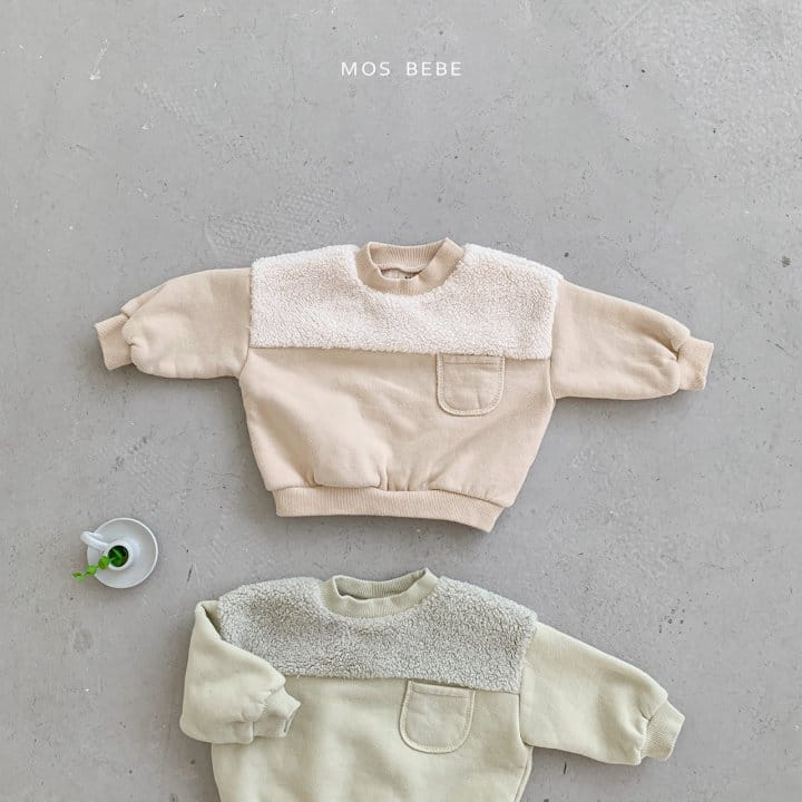 Mos Bebe - Korean Baby Fashion - #babylifestyle - Boa Color Sweatshirt