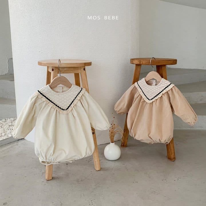 Mos Bebe - Korean Baby Fashion - #babyoninstagram - Latte Lace Body Suit - 7