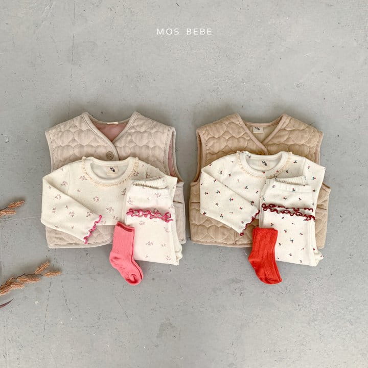 Mos Bebe - Korean Baby Fashion - #babyoutfit - Merry Lace Top Bottom Set - 8