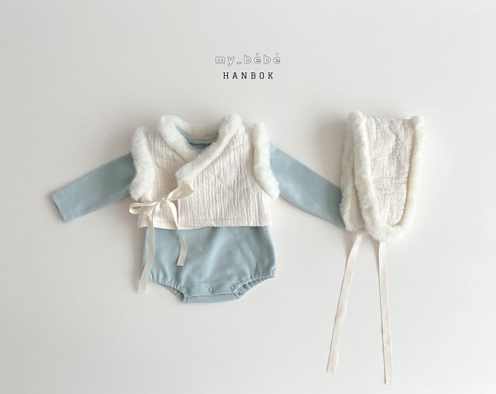 My Bebe - Korean Baby Fashion - #babyfever - Bebe Collar Dress Up For New Year Set - 2