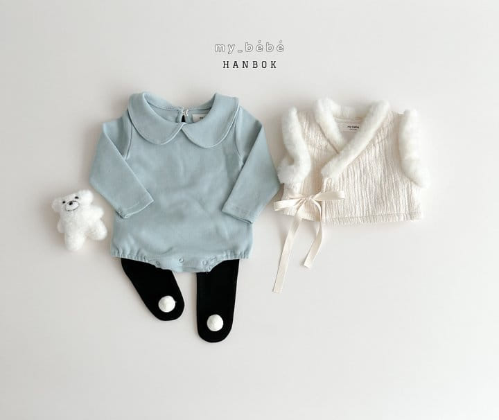 My Bebe - Korean Baby Fashion - #babyoutfit - Bebe Collar Dress Up For New Year Set - 7