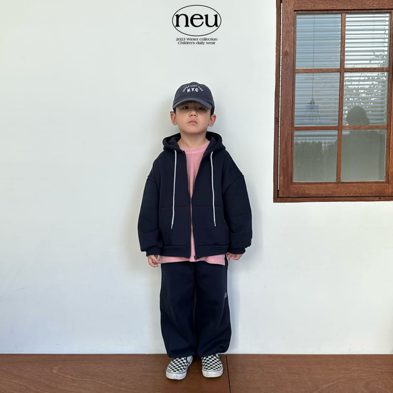Neu - Korean Children Fashion - #childofig - N Embroider Jogger Pants - 2
