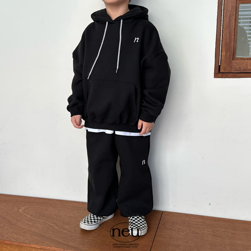 Neu - Korean Children Fashion - #childofig - N Embroider Jogger Pants - 3