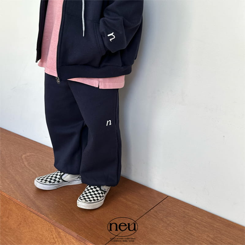 Neu - Korean Children Fashion - #childofig - N Embroider Jogger Pants - 4
