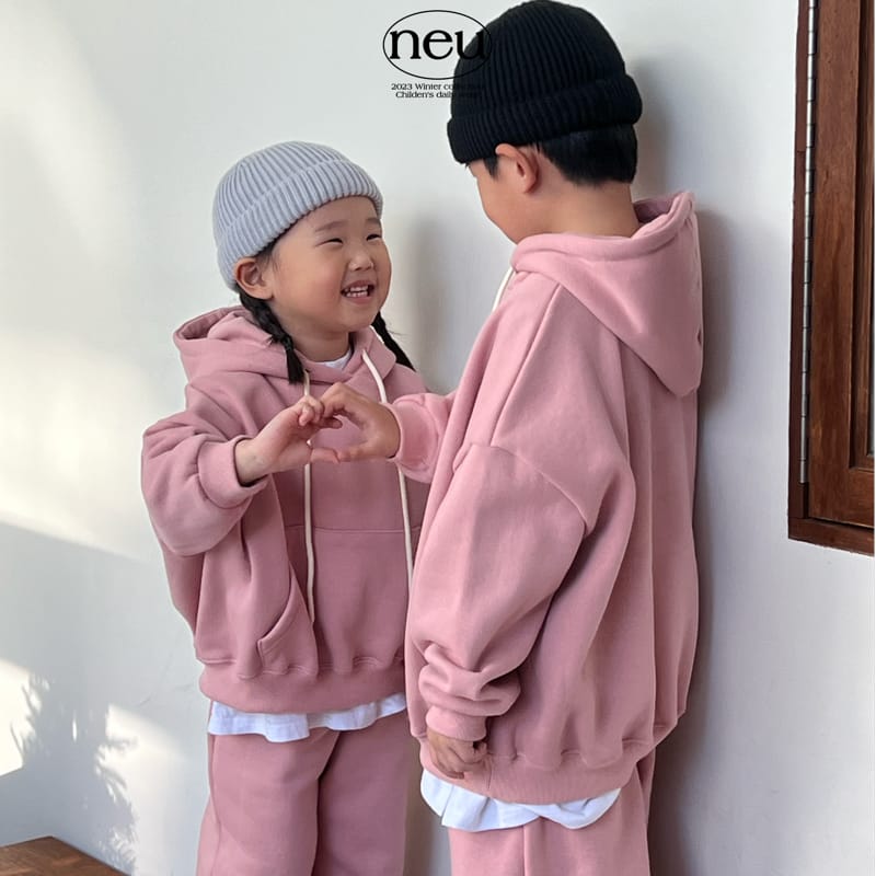 Neu - Korean Children Fashion - #fashionkids - N Embroider Hoody Swetahirt - 3