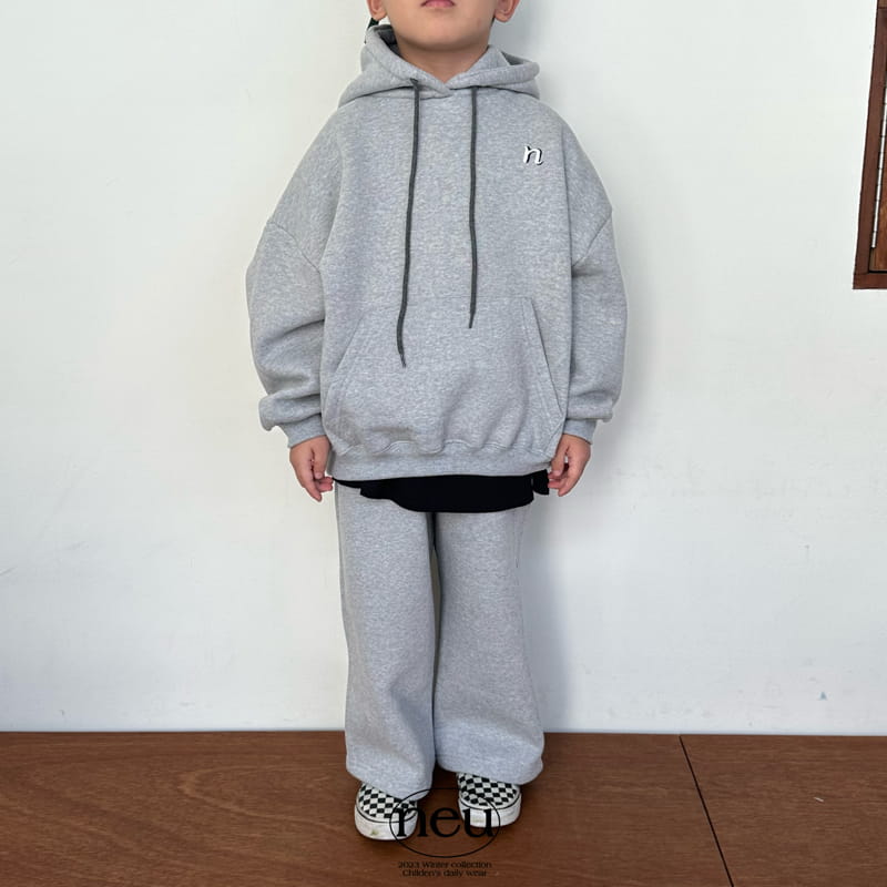Neu - Korean Children Fashion - #littlefashionista - N Embroider Hoody Swetahirt - 8
