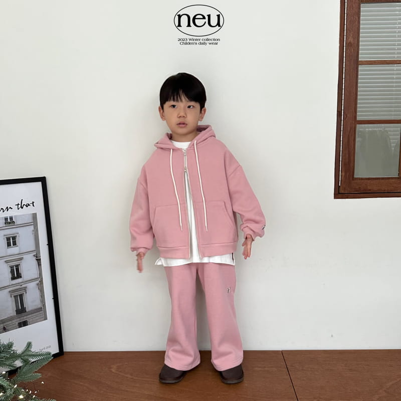 Neu - Korean Children Fashion - #stylishchildhood - N Embroider Hoody Zip-Up - 7