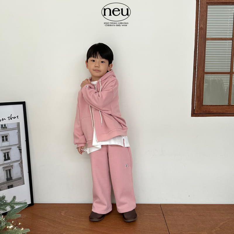 Neu - Korean Children Fashion - #toddlerclothing - N Embroider Hoody Zip-Up - 6