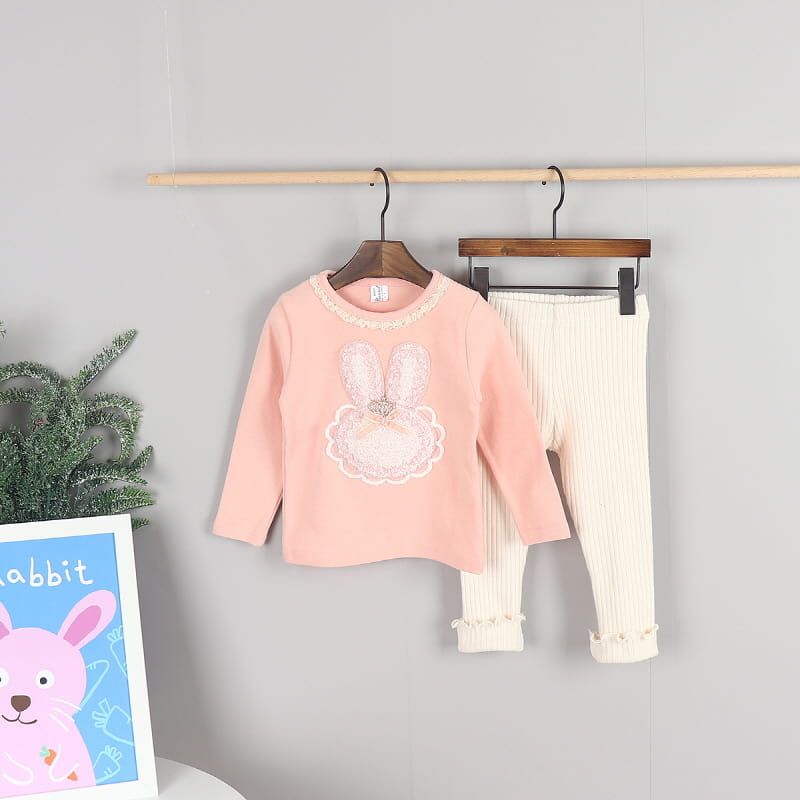 New Pierrot - Korean Children Fashion - #stylishchildhood - Rabbit Round Tee - 4