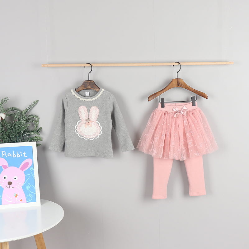 New Pierrot - Korean Children Fashion - #designkidswear - Rabbit Round Tee - 6
