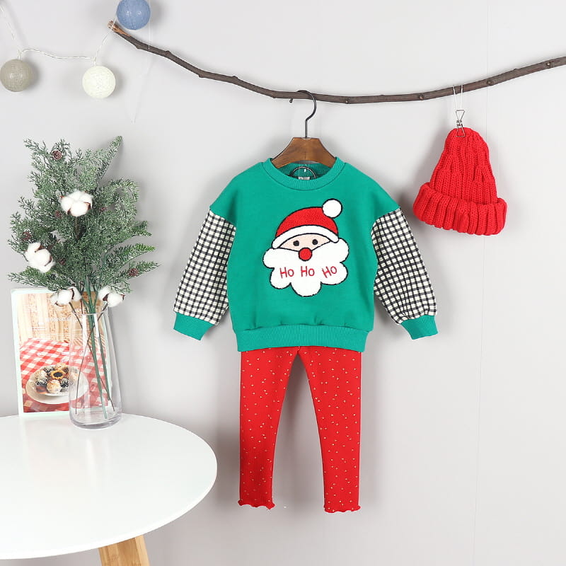 New Pierrot - Korean Children Fashion - #magicofchildhood - Santa Fleece Tee - 5